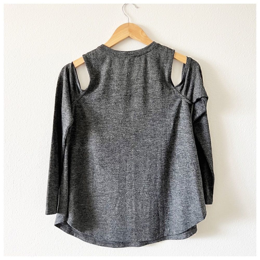 Ann Taylor LOFT Cold Shoulder Shimmer Top - Picture 3 of 6